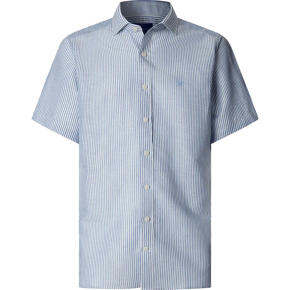 

Рубашка с коротким рукавом из льна Hackett HM3010643, синий