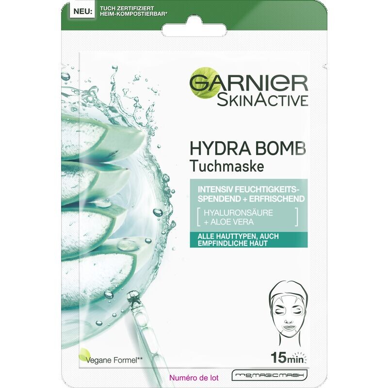 

Тканевая маска Hydra Bomb Aloe Vera Intensly Moisturizing Garnier, 1 шт.