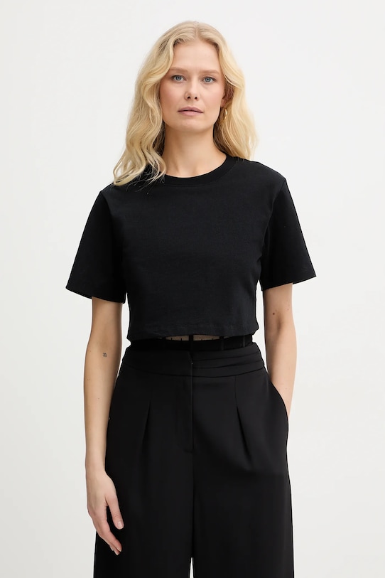 

Хлопковая футболка Twinset, черный