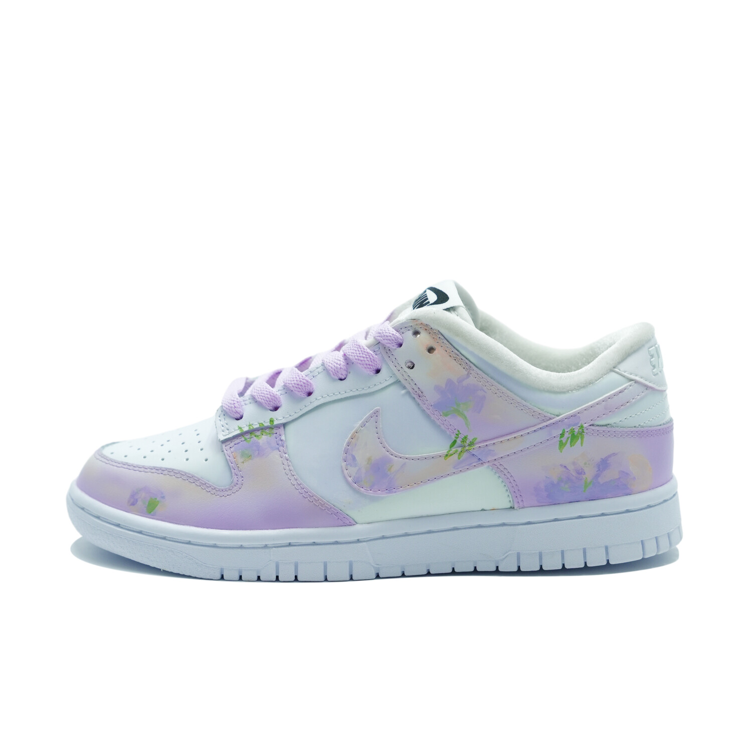 

Кроссовки Nike Dunk Skateboarding Shoes Women's Low-top Purple/white/yellow, светло-фиолетовый