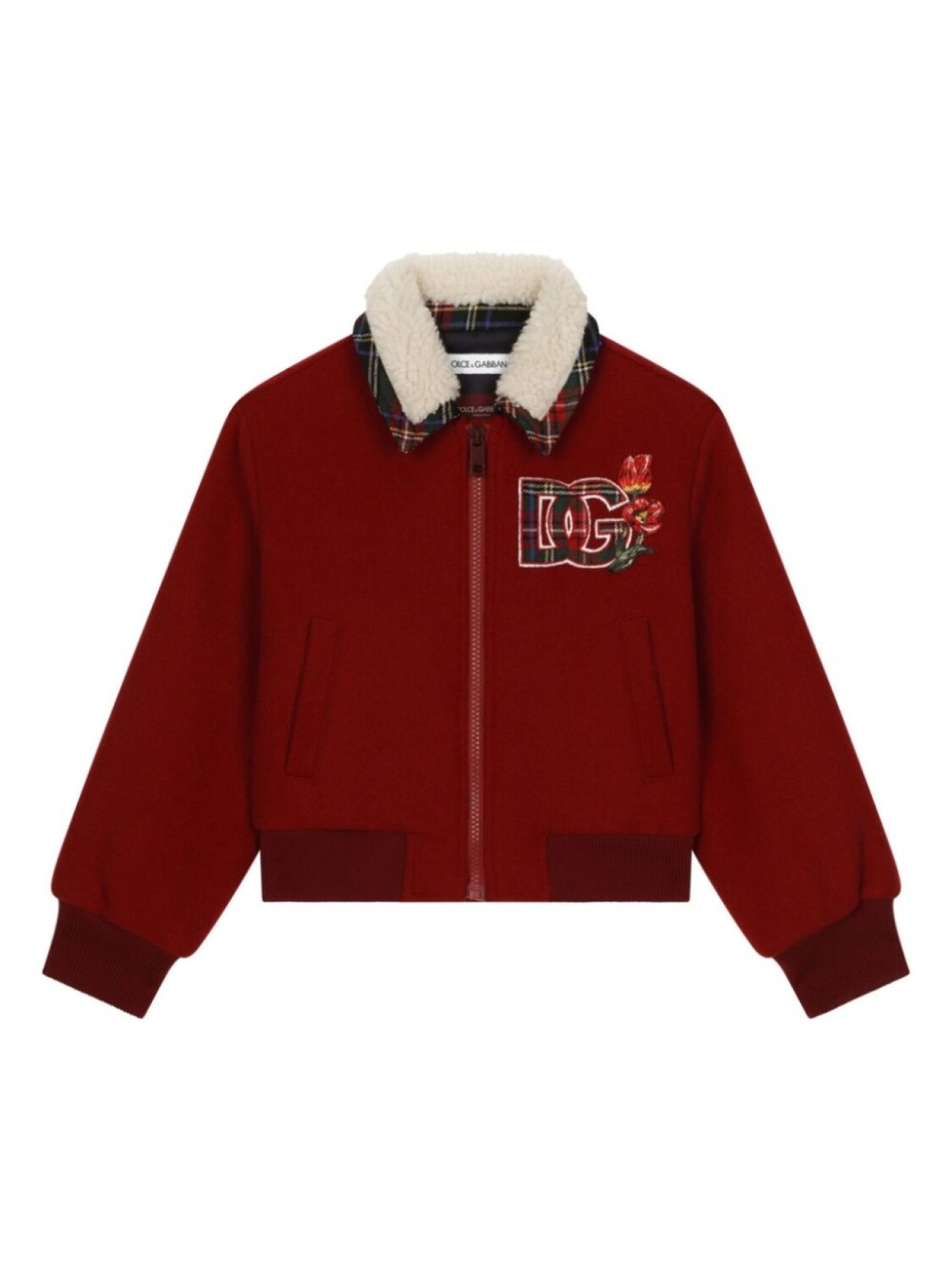 

Dolce & Gabbana Kids куртка с логотипом DG, красный