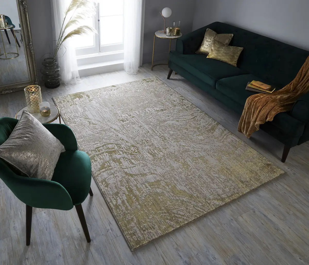 

FLAIR RUGS ковер "Arissa Abstract", прямоугольный 200х290 см, цвет goldfarben