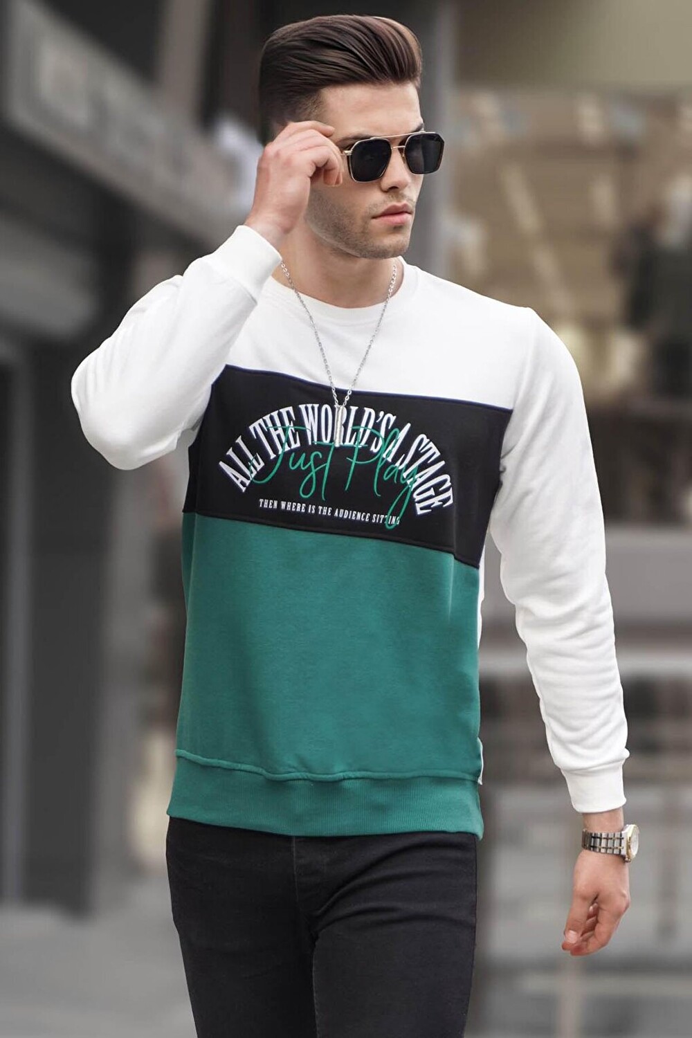 

Толстовка с принтом Ecru Crew Neck 6013 MADMEXT