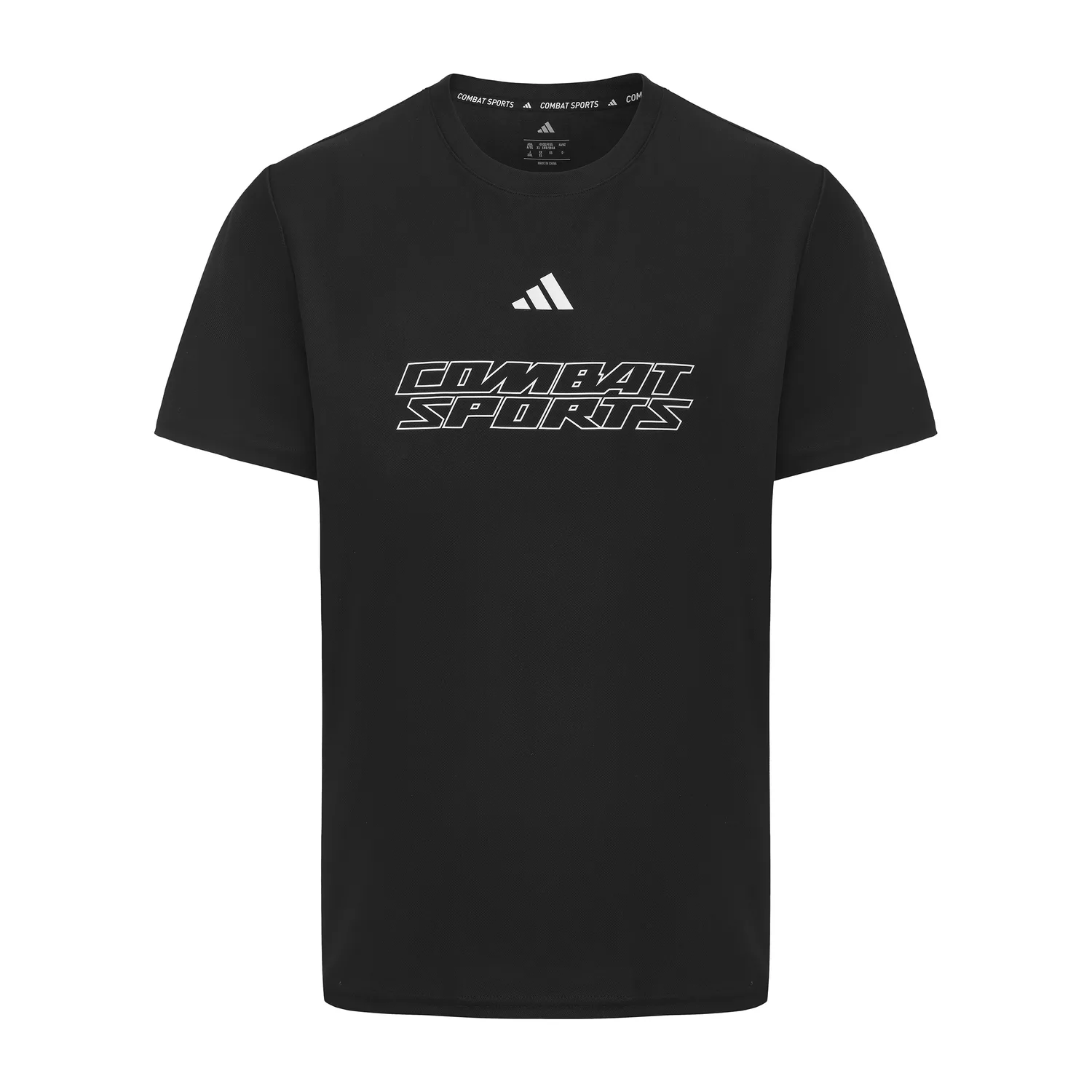 Adidas Футболка унисекс с коротким рукавом и круглым вырезом, быстросохнущая, черно-белая