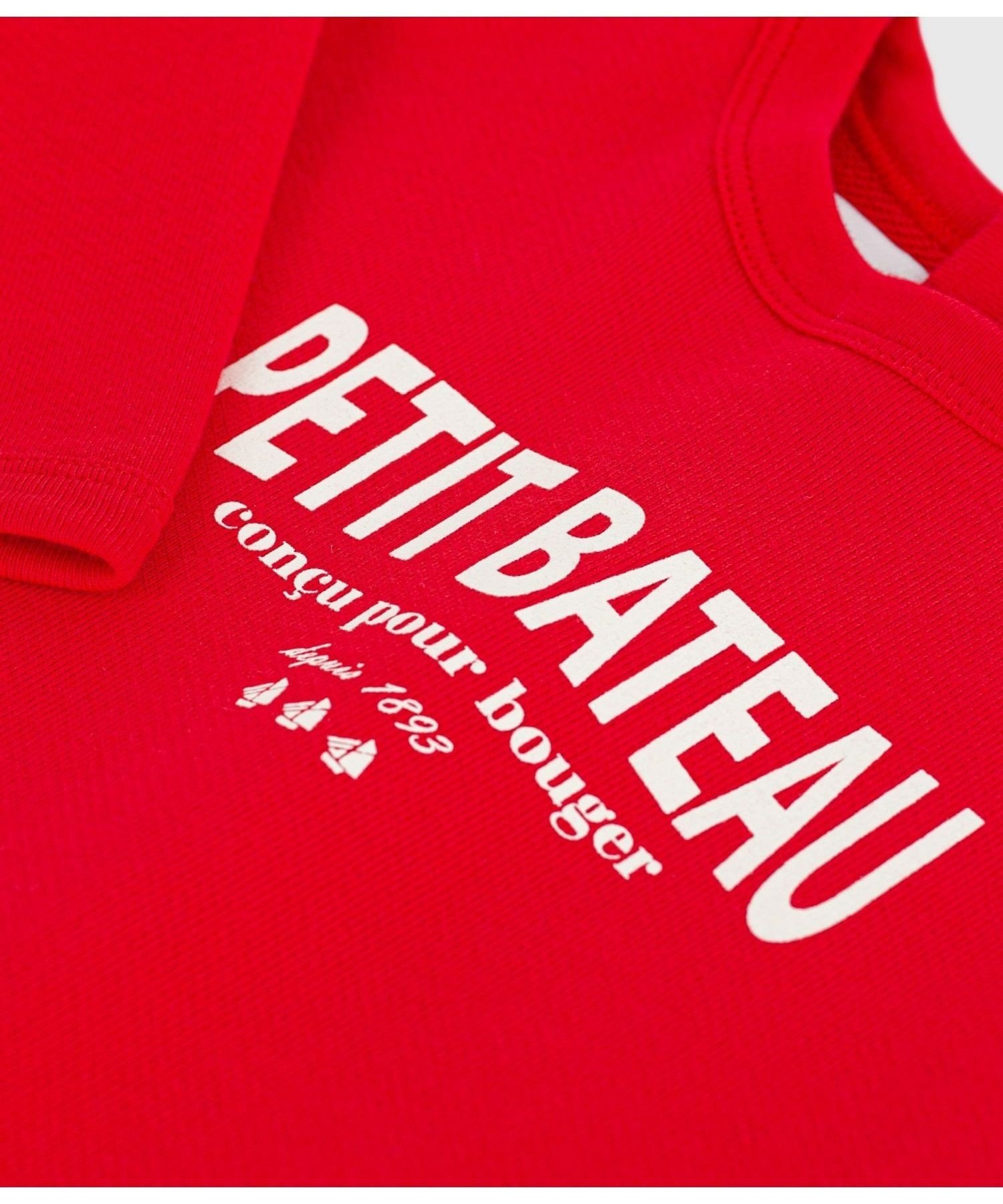 Толстовка с принтом PETIT BATEAU, Red — фото 3
