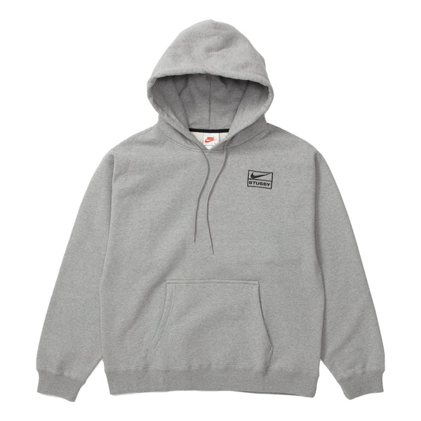 

Толстовка x stussy logo hoodie 'grey' Nike, мультиколор