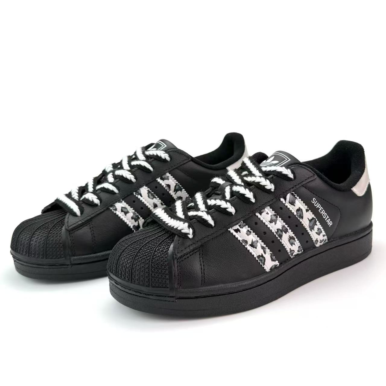 Adidas Originals Superstar 2 с амортизацией, износостойкие, утепленные, низкие детские скейтбординг кроссовки Black для подростков — фото 4