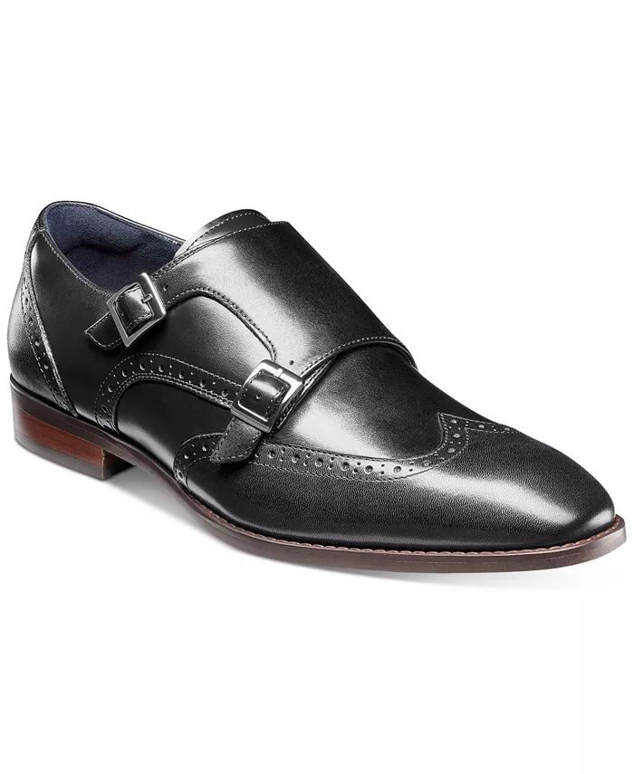 

Мужские туфли Karson Wingtip Double-Monk Strap Stacy Adams, черный