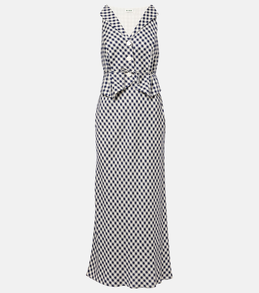 

Платье макси в клетку Кимми Rixo, French Check Navy