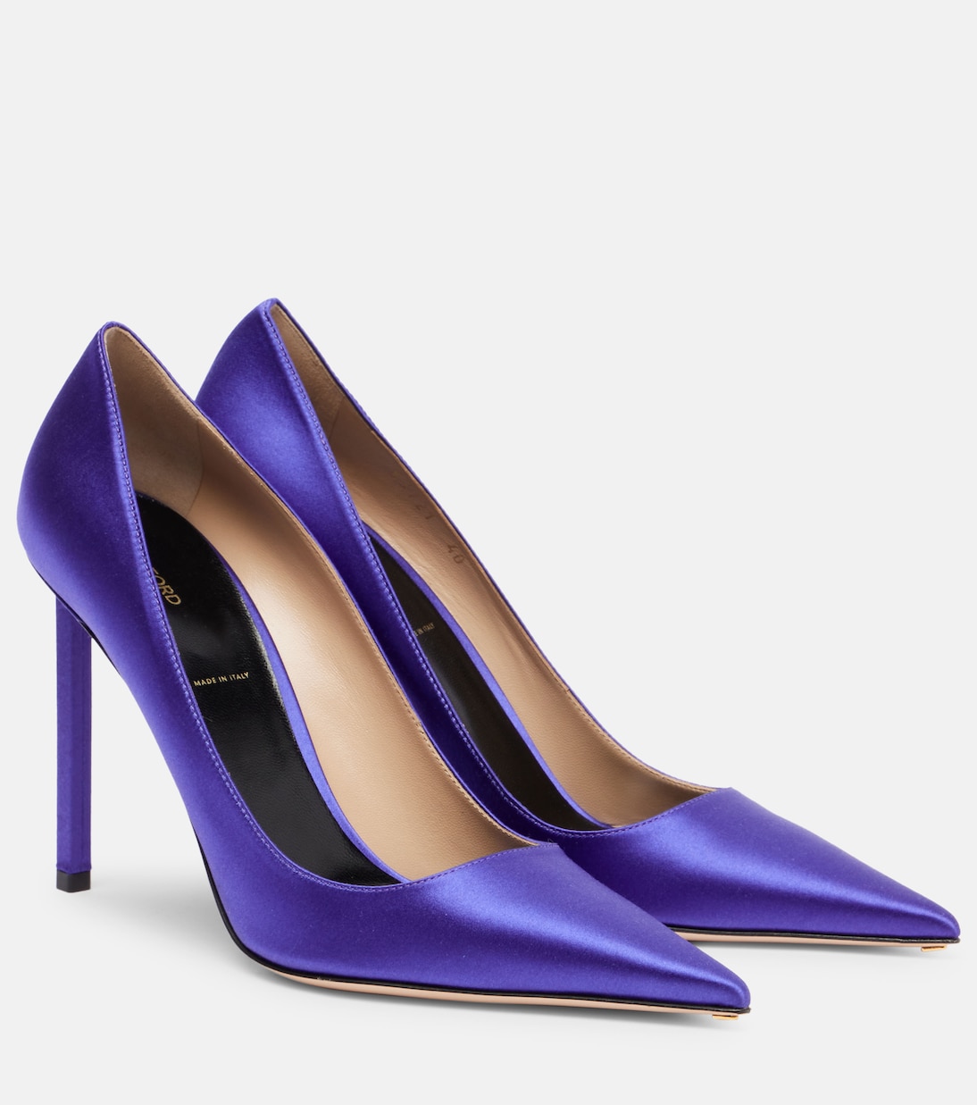 Босоножки Betty 105 из сатина Tom Ford, Electric Purple