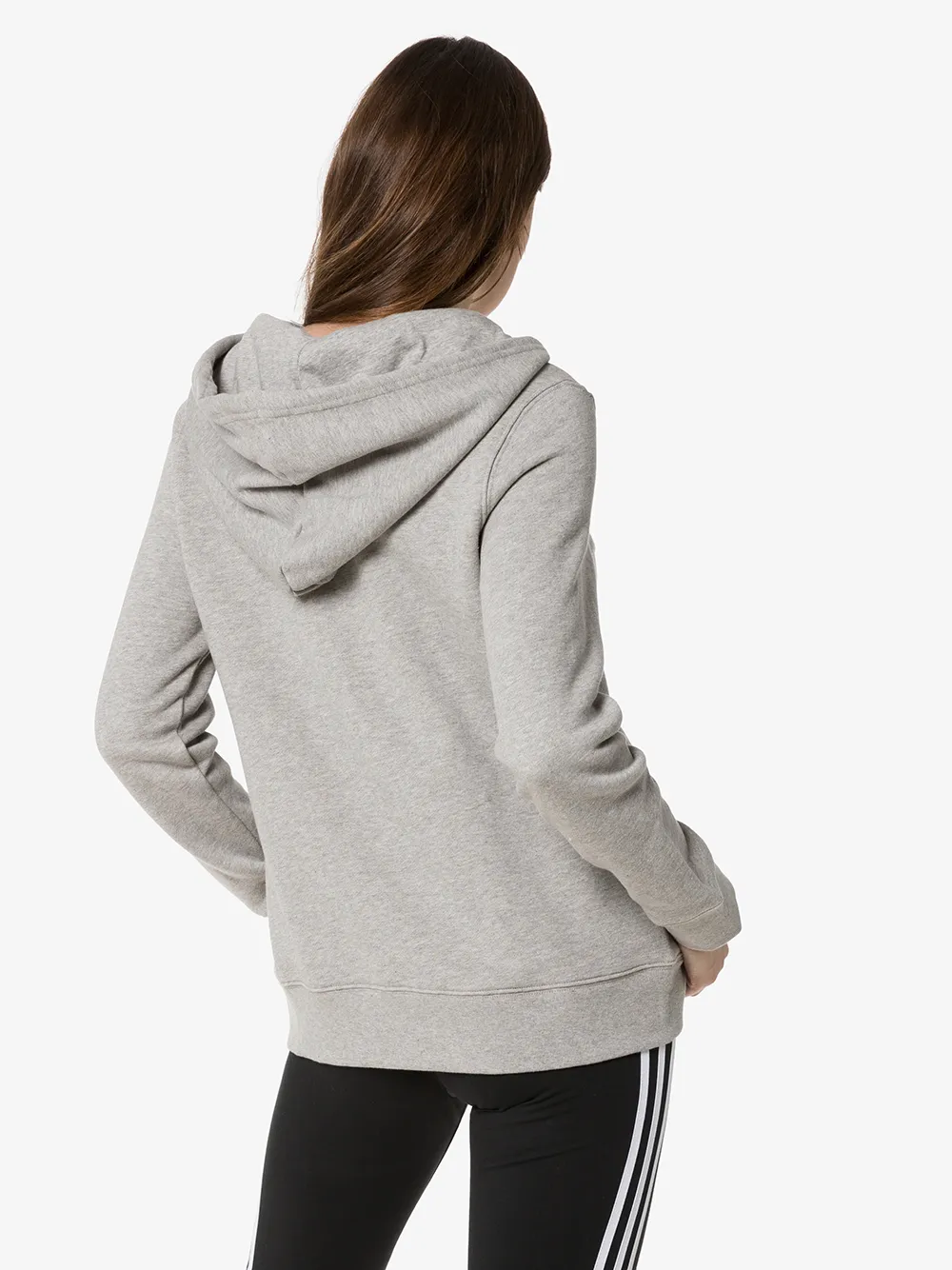 Худи с логотипом Trefoil adidas, серый — фото 4