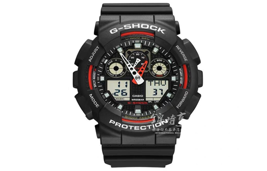 

Мужские черные часы GA-100-1A4 CASIO