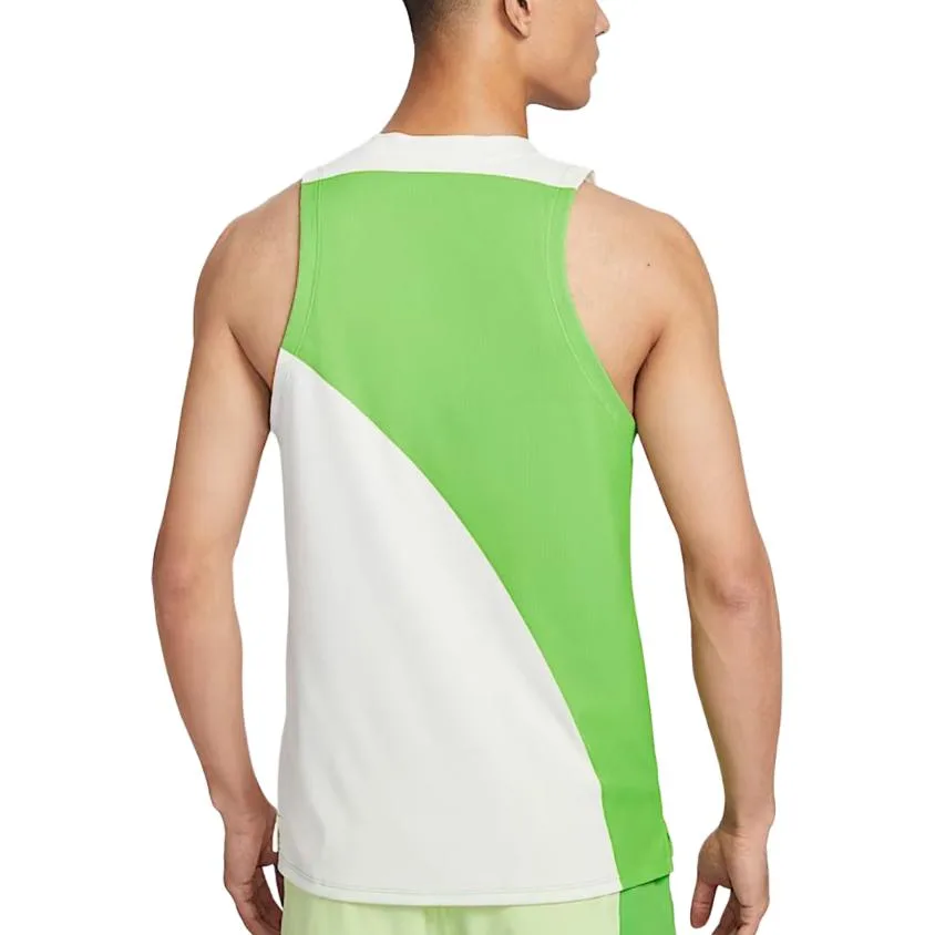 Мужская майка Dri-FIT Adv Tank Top Court Slam Nike, Sail White/Bright Green/Black — фото 3