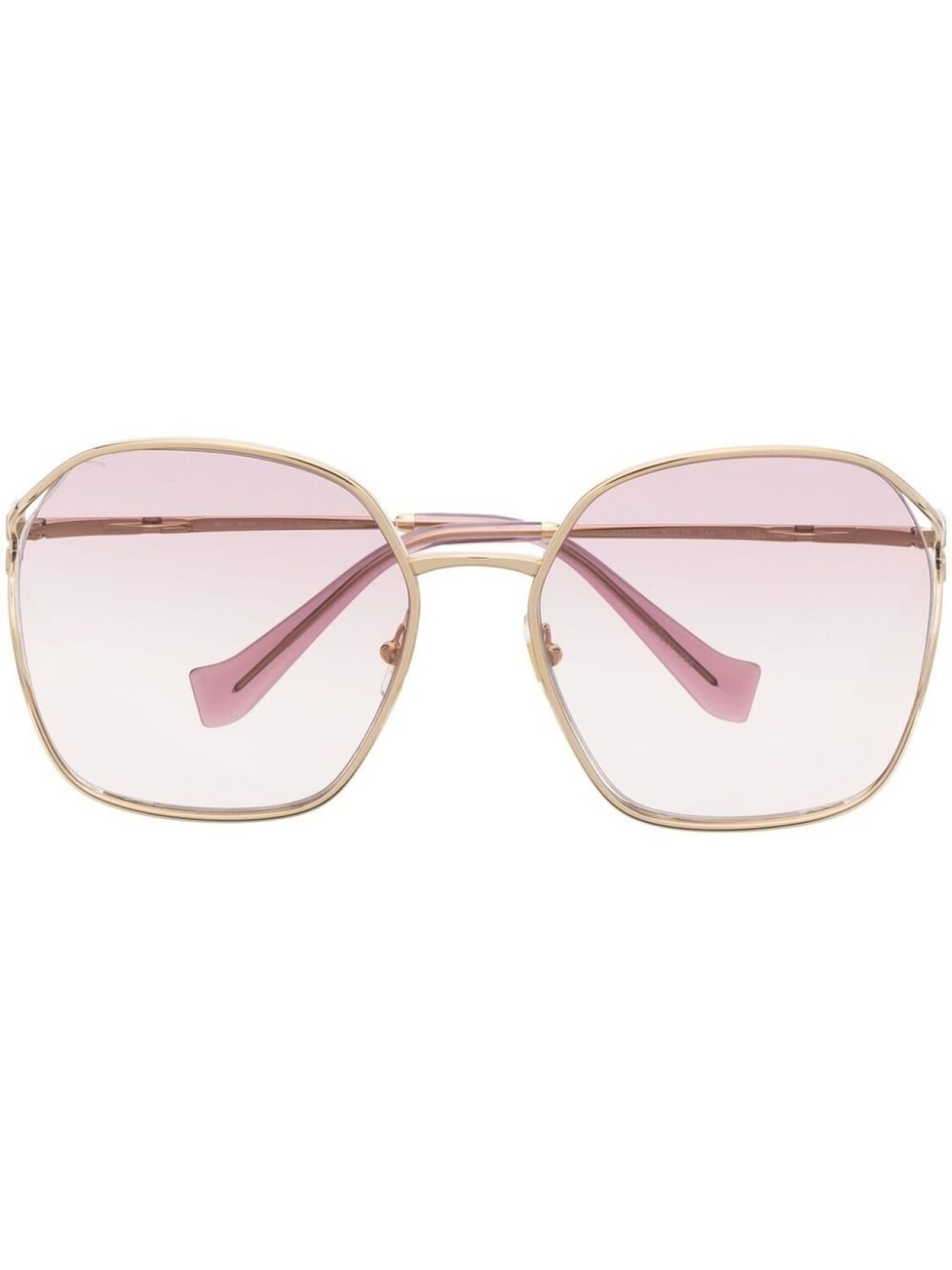 

Солнцезащитные очки в массивной квадратной оправе Miu Miu Eyewear, золотистый