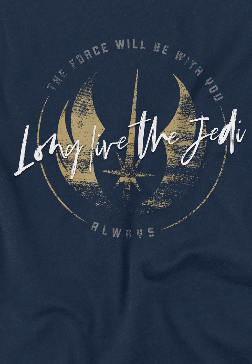 

Футболка с принтом OBIWAN KENOBI LONG LIVE THE JEDI Star Wars, темно-синий