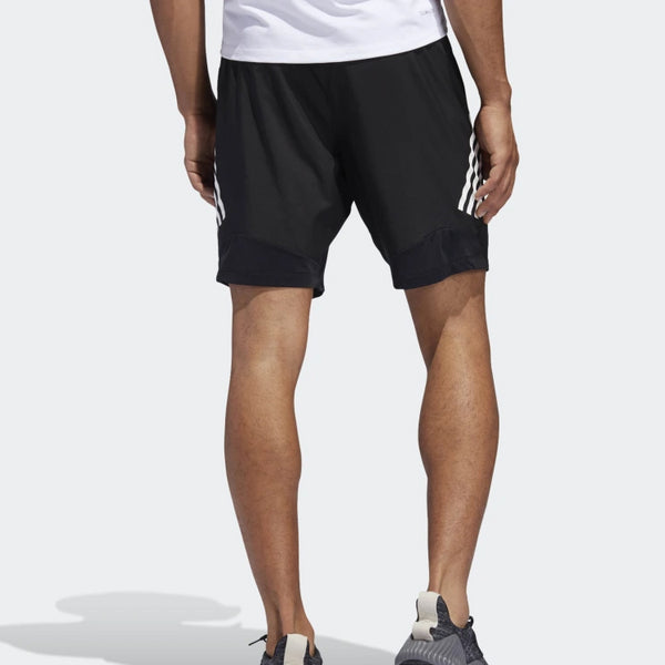 Шорты 4krft tech woven 3-stripes shorts - black Adidas, черный — фото 4