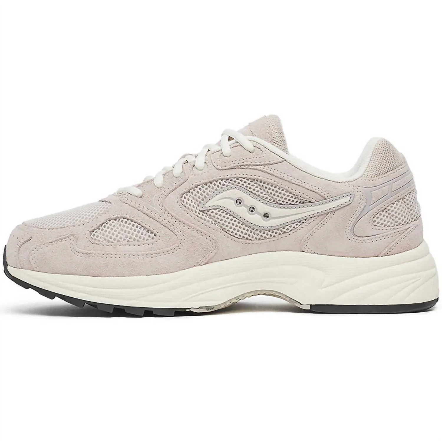 SAUCONY Мужские замшевые кроссовки Grid Jazz 9 цвета кашемира / кремового оттенка — фото 3