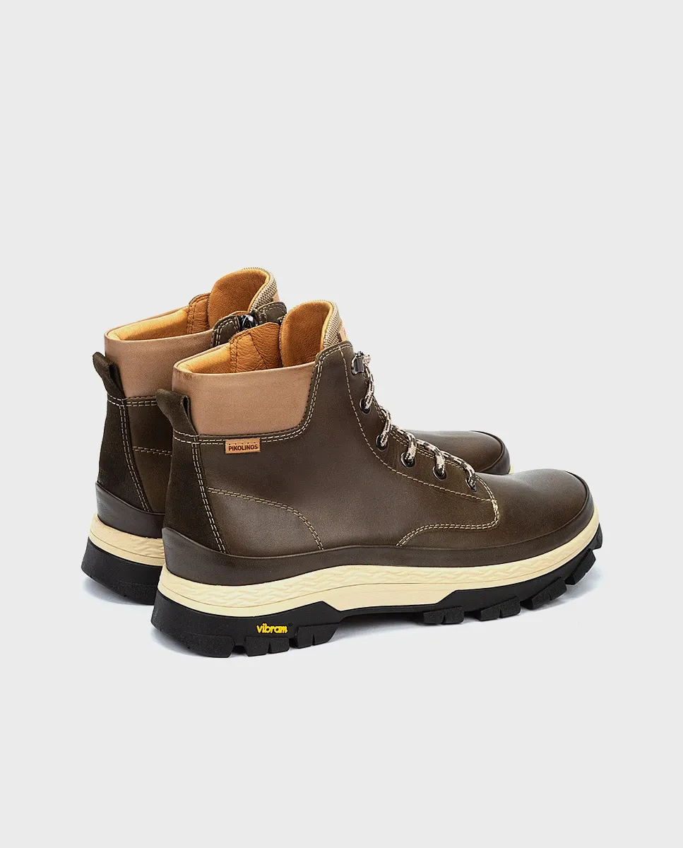 Унисекс кожаные ботинки с подошвой Vibram Pikolinos, темно-зеленый — фото 2