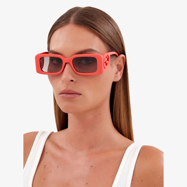 Солнцезащитные очки GG1325S в прямоугольной оправе из ацетата ацетата Gucci, красный — фото 2