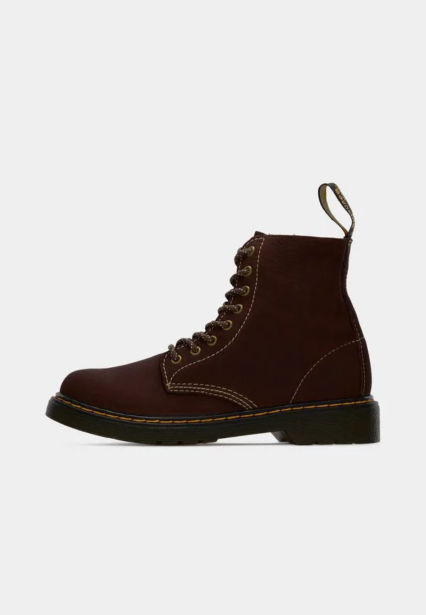 Ботинки Dr. Martens 1460 Pascal унисекс на шнуровке, нубук, Dark Brown — фото 2