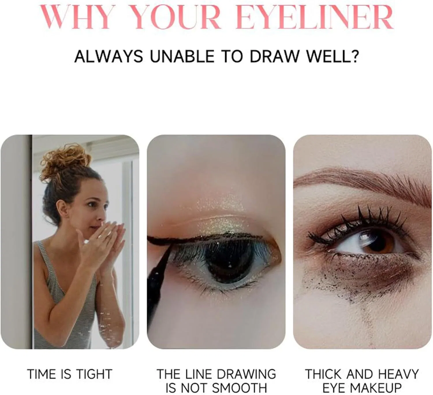 Подводка для глаз Wing Eyeliner Stamp коричневая Domezen — фото 4