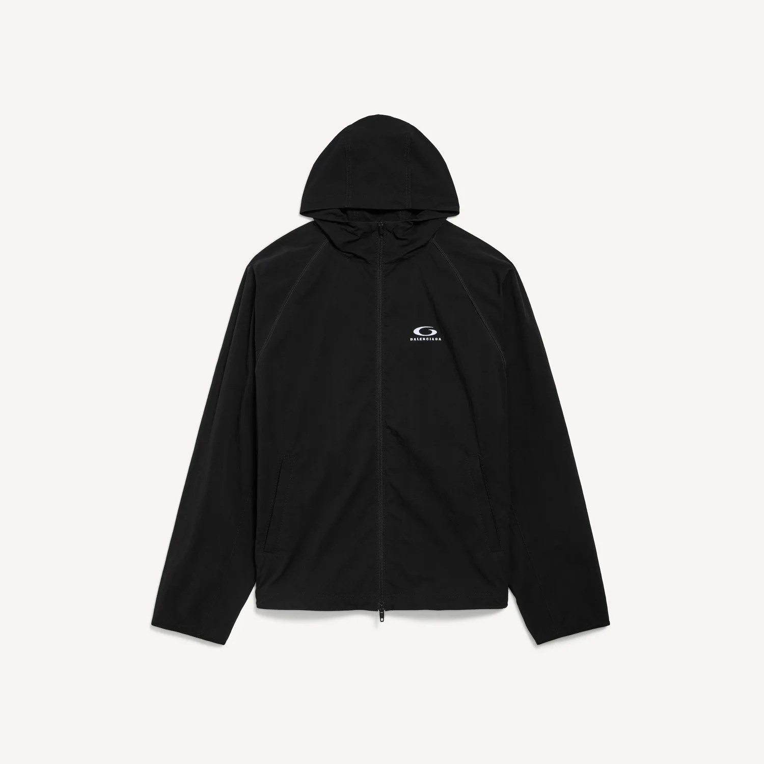 BALENCIAGA Мужская техническая олимпийка (спортивная куртка) черного цвета