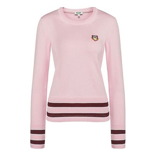 

Свитер tiger embroidered round neck long sleeves pullover pink hoodie Kenzo, розовый