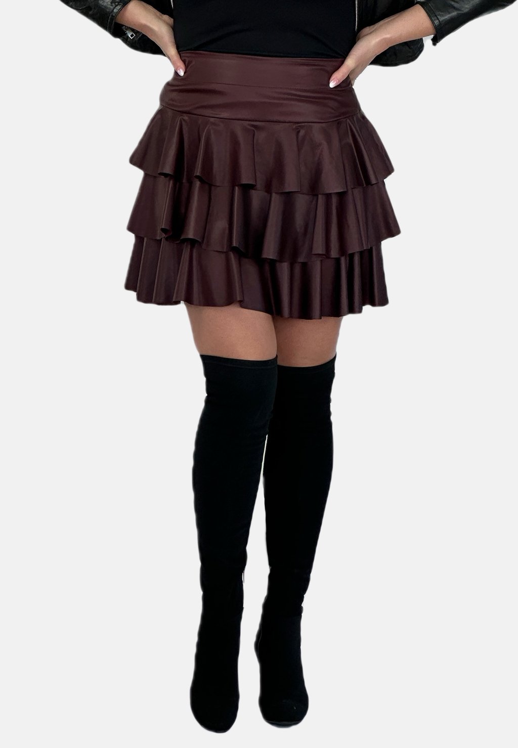 

Мини-юбка A-line skirt REGINA FASHION, бургундия