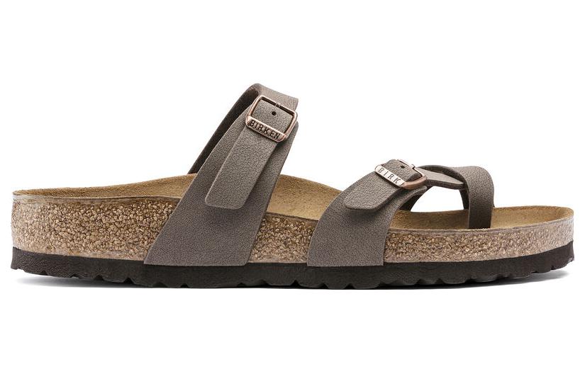 Майяри Кожаные Сандалии Birkenstock, Коричневый — фото 3