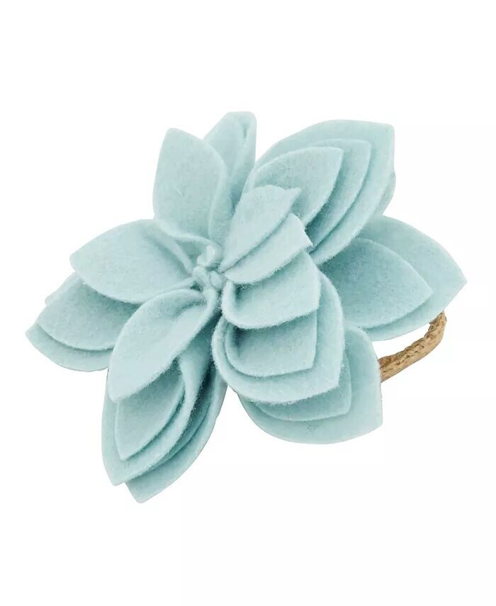 

Набор колец для салфеток Felt Blossom, 4 шт Saro Lifestyle, синий