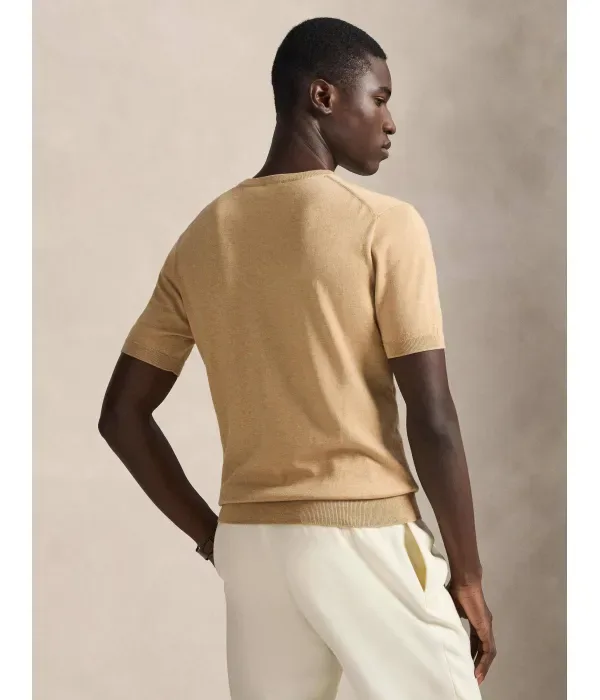 Свитер regular fit Polo Ralph Lauren, бежевый — фото 3