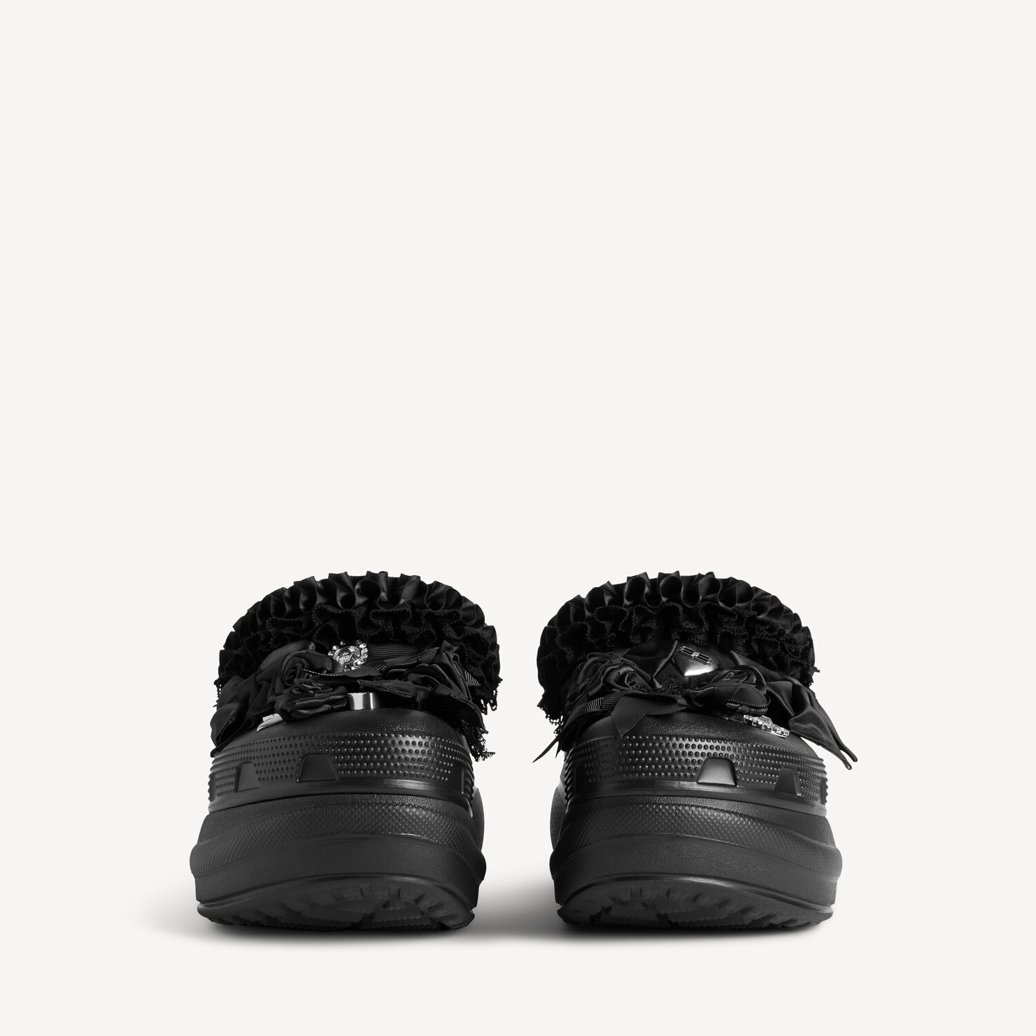 Женские сабо crocs mule jibbitz черного цвета BALENCIAGA, черный — фото 3