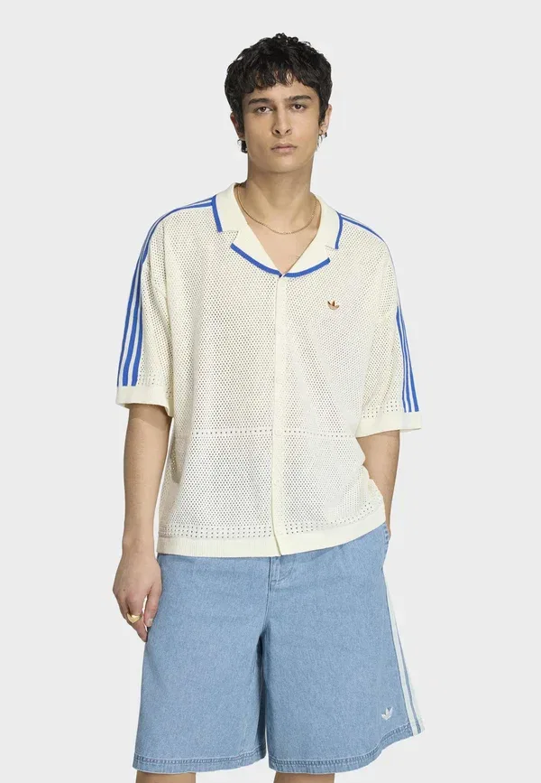 Трикотажная рубашка Adidas Originals, цвет светло-бежевый — фото 3