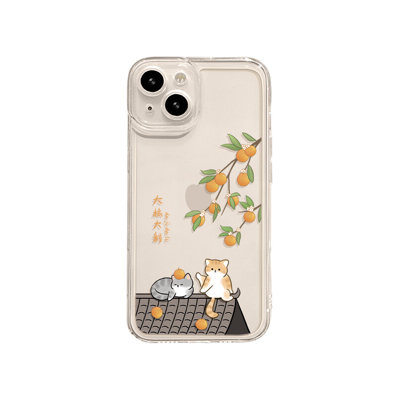 

MINISO чехол для телефона, TransblackBig orange - DWQFTS08