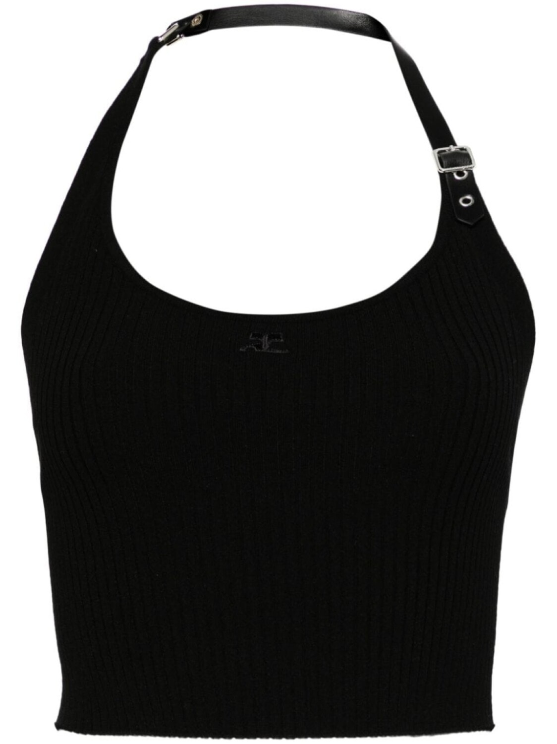 

Courrèges топ Holistic Buckle с нашивкой-логотипом, черный