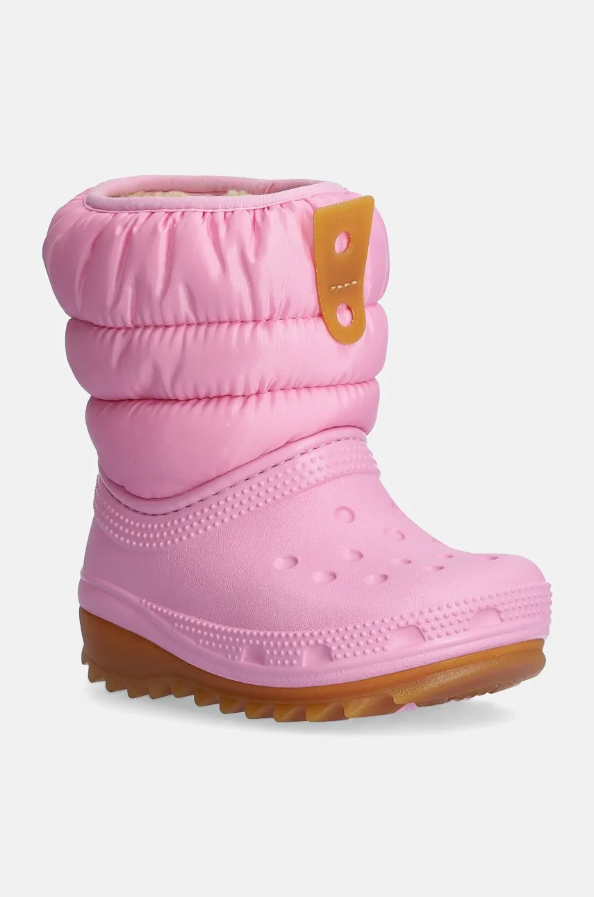 

Детские зимние ботинки CLASSIC NEO PUFF BOOT Crocs, розовый
