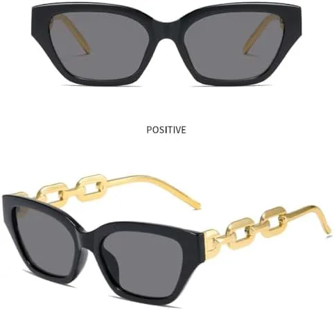 

Модные солнцезащитные очки «кошачий глаз» для женщин, винтажные очки, черные солнцезащитные очки для женщин с защитой от УФ-излучения UV400, золотистые очки MTZJH