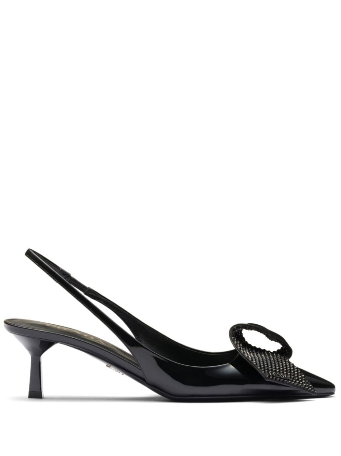 

Prada лакированные туфли с аппликацией, черный