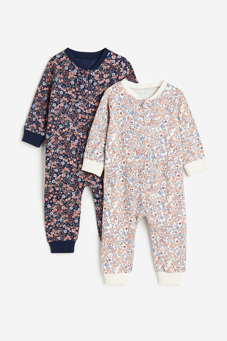 

Две пары хлопковых пижам с рисунком H&M, синий