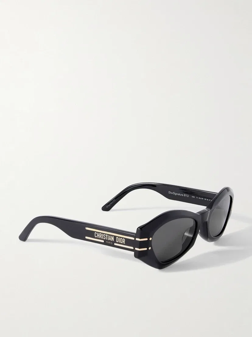 DiorSignature B1U солнцезащитные очки из ацетата в форме кошачий глаз DIOR EYEWEAR, черный — фото 3