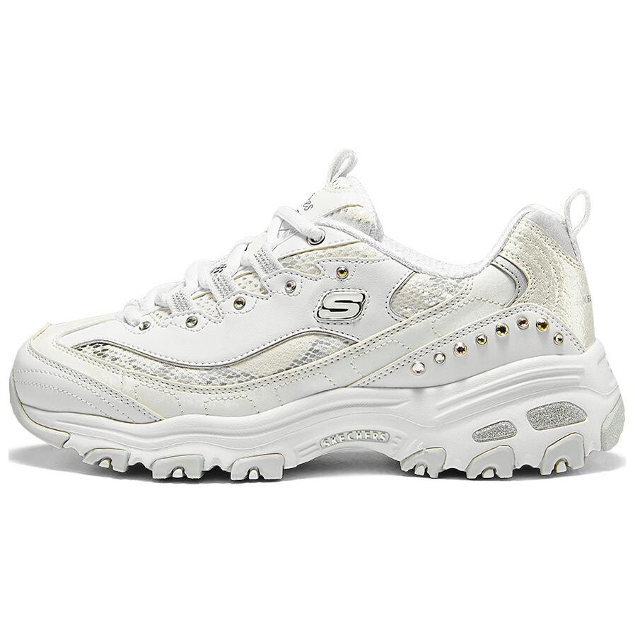 

Кроссовки Skechers DLITES Chunky Sneakers Women's Low-top White/Silver, белый/серебряный