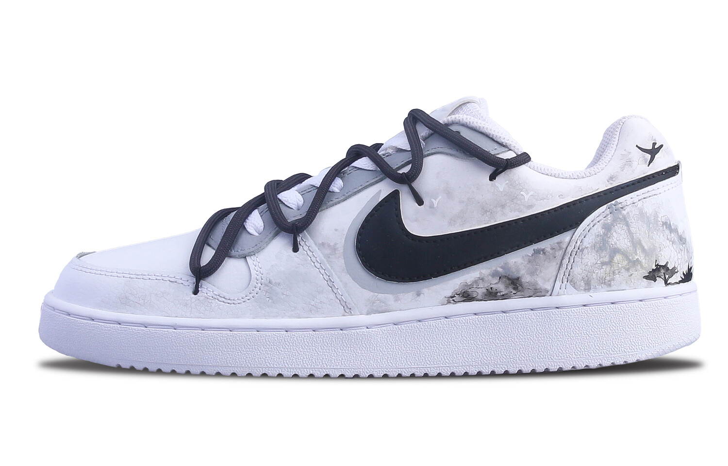 

Кроссовки Nike EBERNON Skateboarding Shoes Women's Low-top Black/white/gray, черный/белый/серый