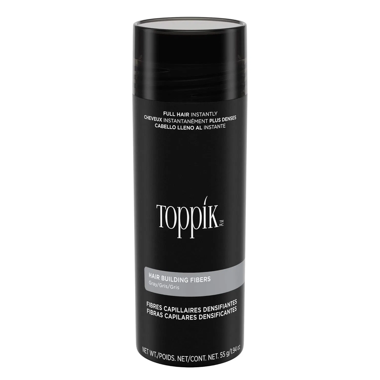 Волокна для волос Toppik для дополнительного объема, серые Toppik