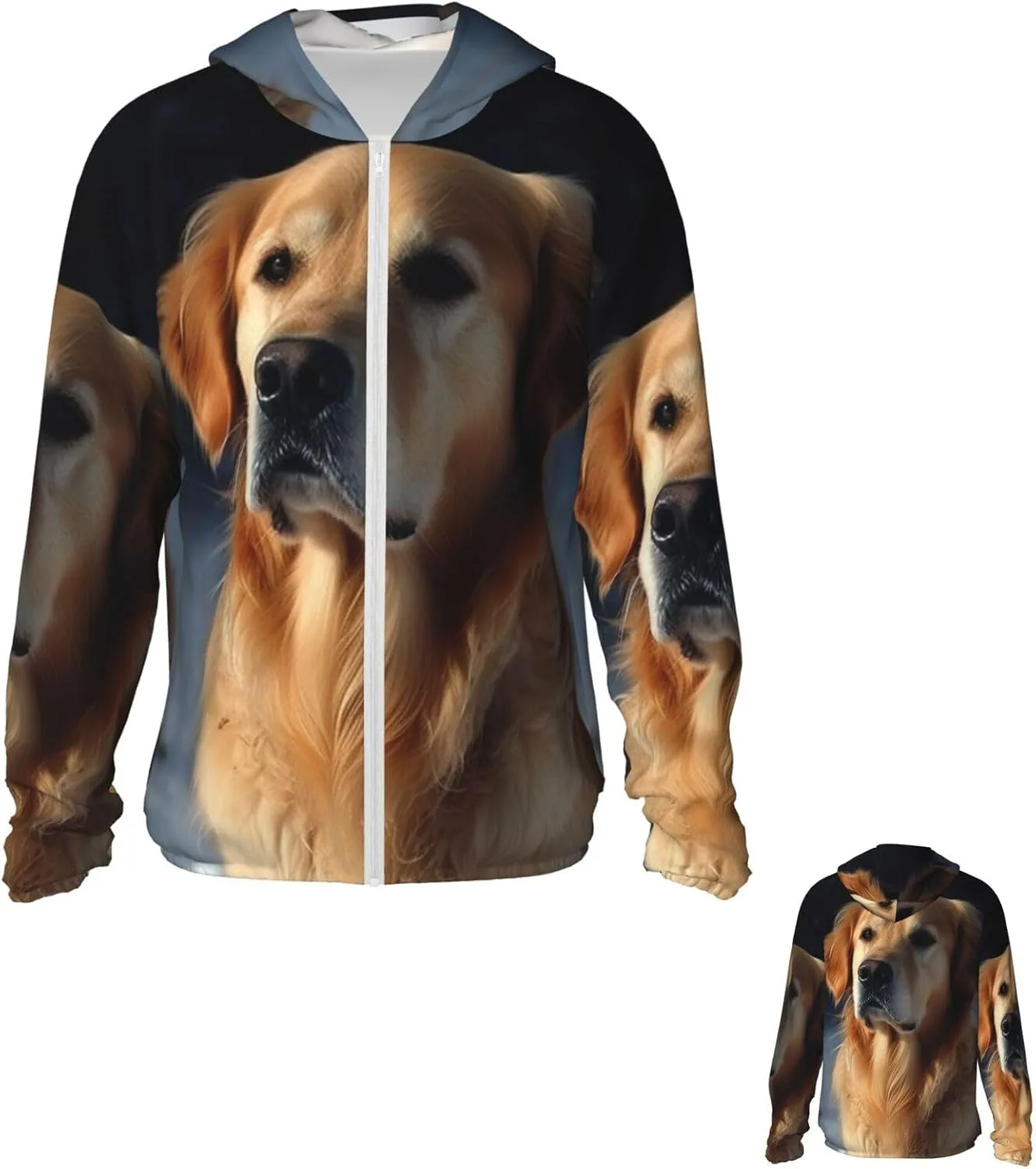 

Толстовка с защитой от солнца golden retriever UPF 50+ с длинным рукавом и карманами PPTHSNVB