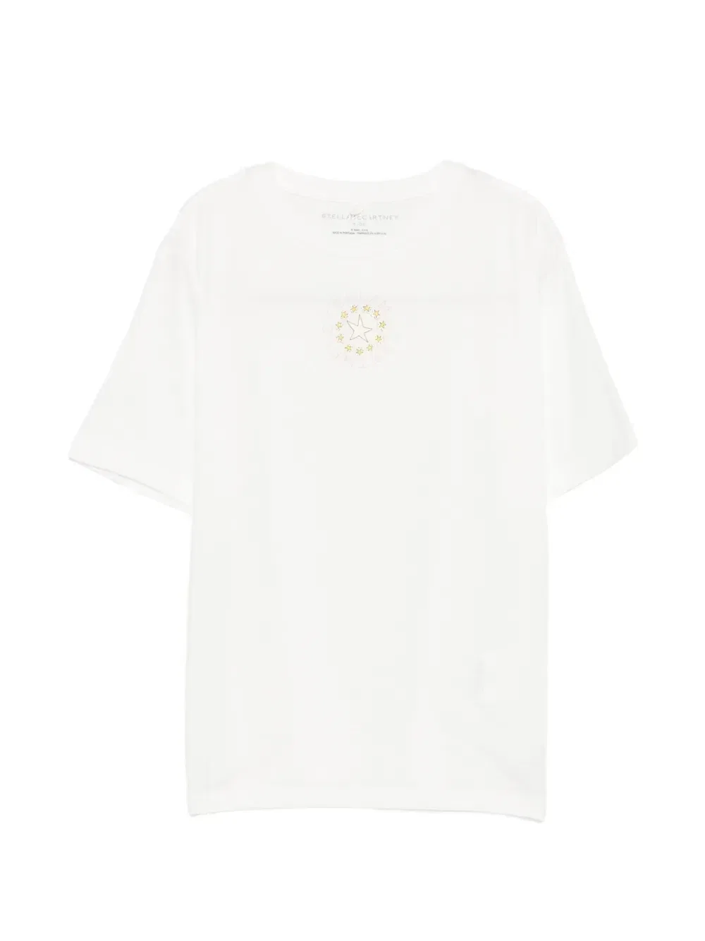 Футболка с логотипом со звездным принтом Stella McCartney Kids, белый
