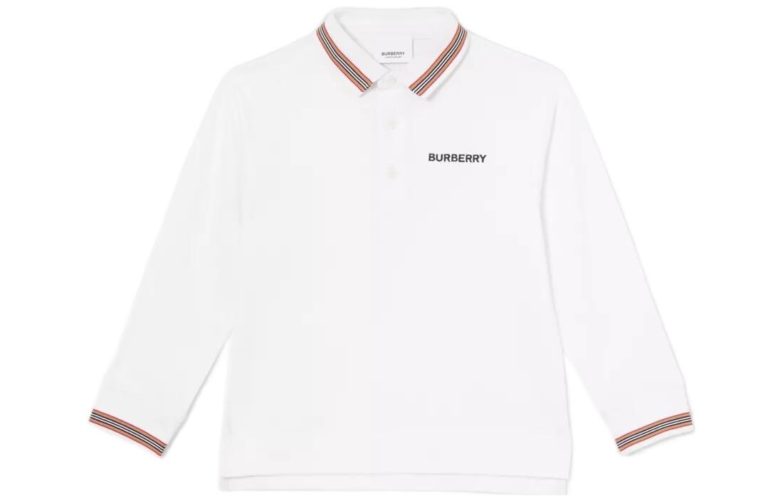 

Футболка детская Burberry с полосками, белый