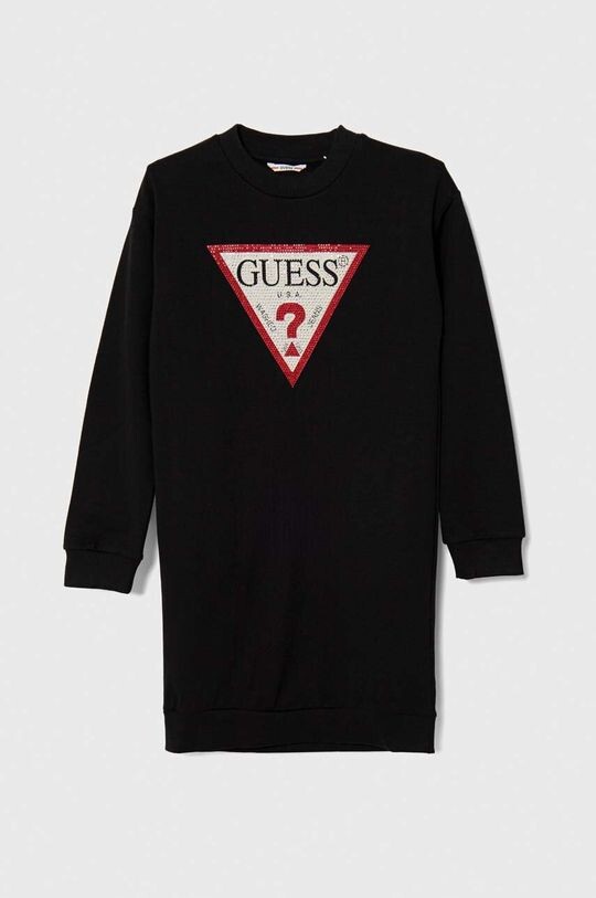 

Платье из хлопка для маленькой девочки Guess, черный