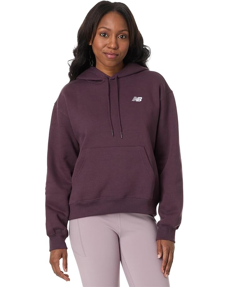 

Худи New Balance Sport Essentials Fleece Hoodie, цвет Plum Brown