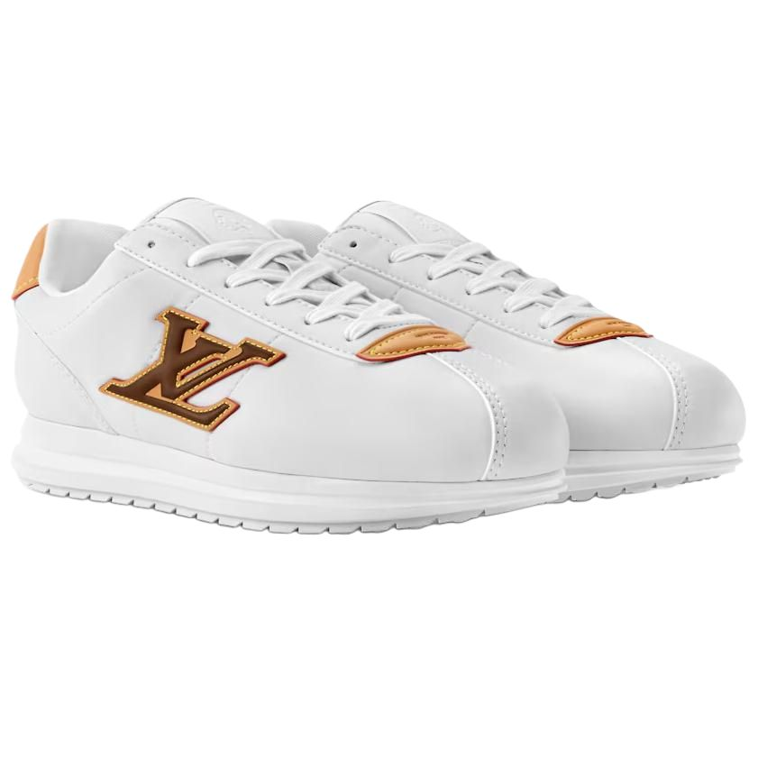 LOUIS VUITTON Nigo Collaboration BUTTERSOFT FW25 низкие повседневные кроссовки мужские белые — фото 3