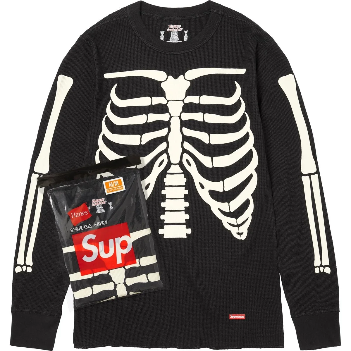Термобрюки Hanes с принтом в виде костей Supreme, Multicolor — фото 4